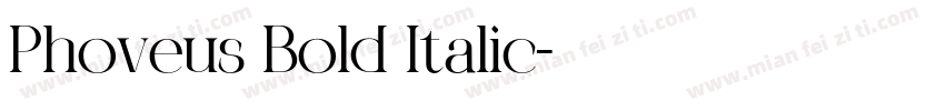 Phoveus Bold Italic字体转换